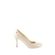 Pre-owned Leather heels Chanel Vintage , White , Dames