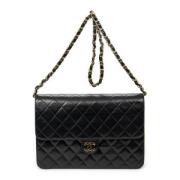 Pre-owned Leather chanel-bags Chanel Vintage , Black , Dames