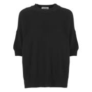 Zwarte Kasjmier Ronde Hals Sweater Jil Sander , Black , Dames