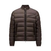 Biker Down Jacket Moncler , Brown , Heren