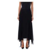 Tulle Midi Rok Givenchy , Black , Dames