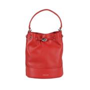 Rode Bucket Tas met Twist Sluiting Zanellato , Red , Dames