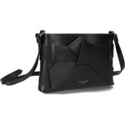 Zwarte leren schoudertas met strik Ted Baker , Black , Dames