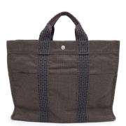 Pre-owned Canvas handbags Hermès Vintage , Gray , Dames