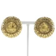 Pre-owned Fabric earrings Chanel Vintage , Yellow , Dames