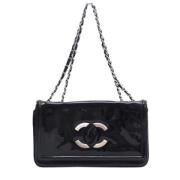 Pre-owned Leather shoulder-bags Chanel Vintage , Black , Dames