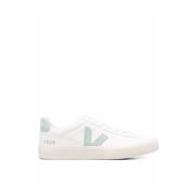 Witte/groene leren Campo sneakers Veja , White , Dames