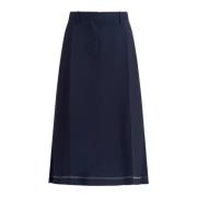 Blauwe Wollen A-lijn Rok Marni , Blue , Dames