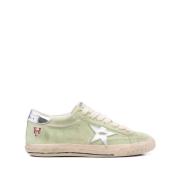 Groene Veterschoenen met Sterpatch Golden Goose , Beige , Heren