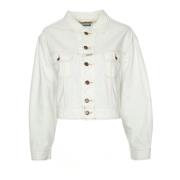 Kort Jas met Puntige Kraag Replay , White , Dames