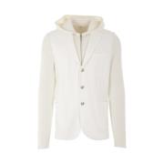 Witte jas met klassieke revers Eleventy , White , Heren