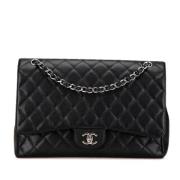 Pre-owned Leather chanel-bags Chanel Vintage , Black , Dames