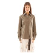 Poplin Zakoverhemd in Corea Stijl Pinko , Beige , Dames