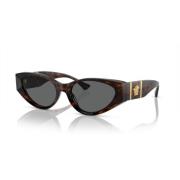 Havana/Dark Grey Zonnebril Versace , Brown , Dames