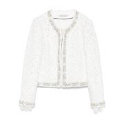 Witte Paillettenjasje Alice + Olivia , White , Dames