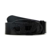 Zwart Leren Riem B-1dr Diesel , Black , Dames