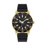 Elegante Klassieke Zwarte Herenhorloge Guess , Black , Heren