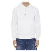 Witte Katoenen Hoodie met Trekkoord C.p. Company , White , Heren