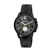 Zwarte Heren Quartz Analoog Horloge Just Cavalli , Black , Heren