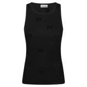 Stijlvolle Top voor Trendy Outfits Ganni , Black , Dames