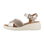 Meliconia Wedges Geox , Brown , Dames