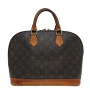 Pre-owned Canvas handbags Louis Vuitton Vintage , Brown , Dames