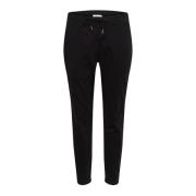 Luchtige Zwarte Broek Cream , Black , Dames