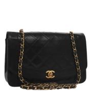 Pre-owned Leather chanel-bags Chanel Vintage , Black , Dames