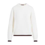 Wollen en kasjmier trui met webmotief Gucci , White , Dames