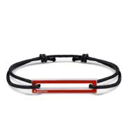 Rood Gelakt Koord Armband 1,7g Le Gramme , Black , Unisex