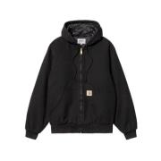 Canvas Hoodie Zwart Carhartt Wip , Black , Heren