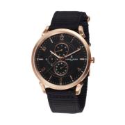 Koperen Heren Casual Textiel Horloge Pierre Cardin , Multicolor , Here...