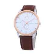 Bruin Leren Herenmode Horloge Pierre Cardin , Brown , Heren