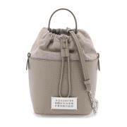 Gehamerd lederen emmer tas Maison Margiela , Gray , Dames