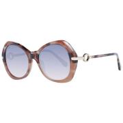 Bruine Dames Zonnebril Vlinder Stijl Omega , Brown , Dames