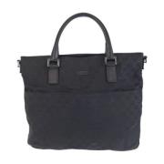 Pre-owned Canvas totes Gucci Vintage , Black , Dames