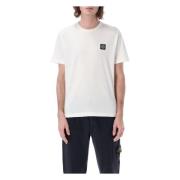 Klassieke Patch Tee Stone Island , White , Heren