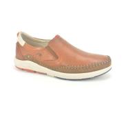 Elegante Cognac Leren Schoenen Fluchos , Brown , Heren