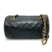 Pre-owned Leather chanel-bags Chanel Vintage , Black , Dames