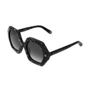 Zwarte Dames Zonnebril Vierkant Frame Philipp Plein , Black , Dames