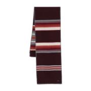 Bordeaux Gestreepte Wollen Sjaal PS By Paul Smith , Multicolor , Heren