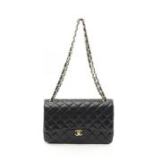 Pre-owned Leather shoulder-bags Chanel Vintage , Black , Dames