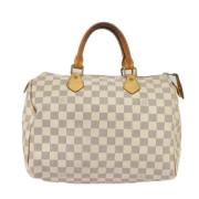 Pre-owned Canvas handbags Louis Vuitton Vintage , White , Dames