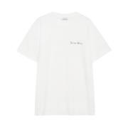 Walker Tee Lyrics Grafisch T-shirt Anine Bing , White , Dames