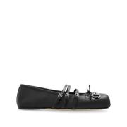 Zwarte platte schoenen Elegante stijl Gucci , Black , Dames