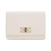 Witte tassen met voorflap sluiting Elisabetta Franchi , White , Dames