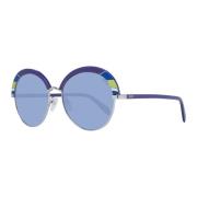 Paarse Ovale Zonnebril Verloop Blauw Emilio Pucci , Purple , Dames