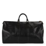 Pre-owned Leather travel-bags Louis Vuitton Vintage , Black , Dames