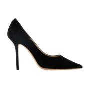 Elegante Zwarte Suède Love Pumps Jimmy Choo , Black , Dames