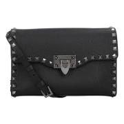 Leather handbags Valentino , Black , Dames